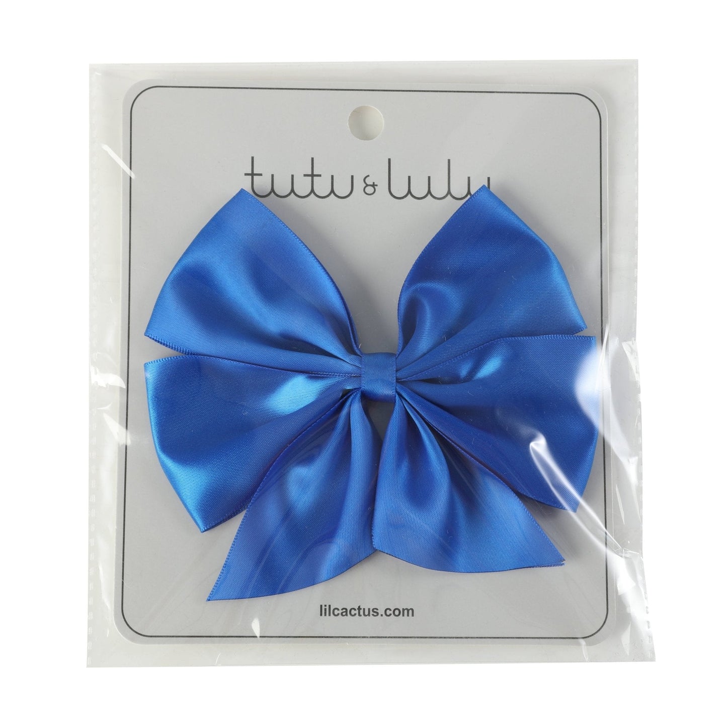 Royal Blue Satin Bow Hair Clip