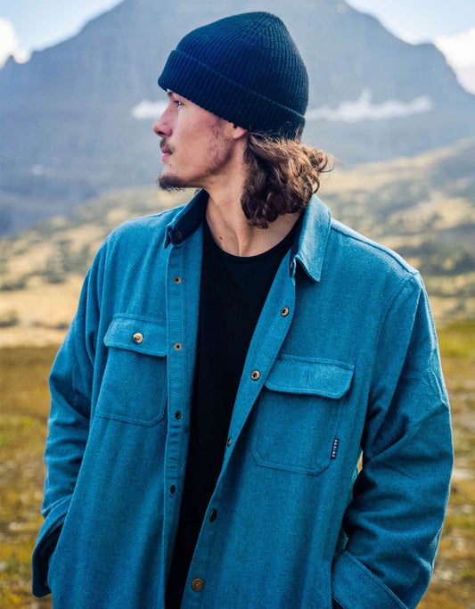 SNAP FRONT FLANNEL JACKET - GULF COAST