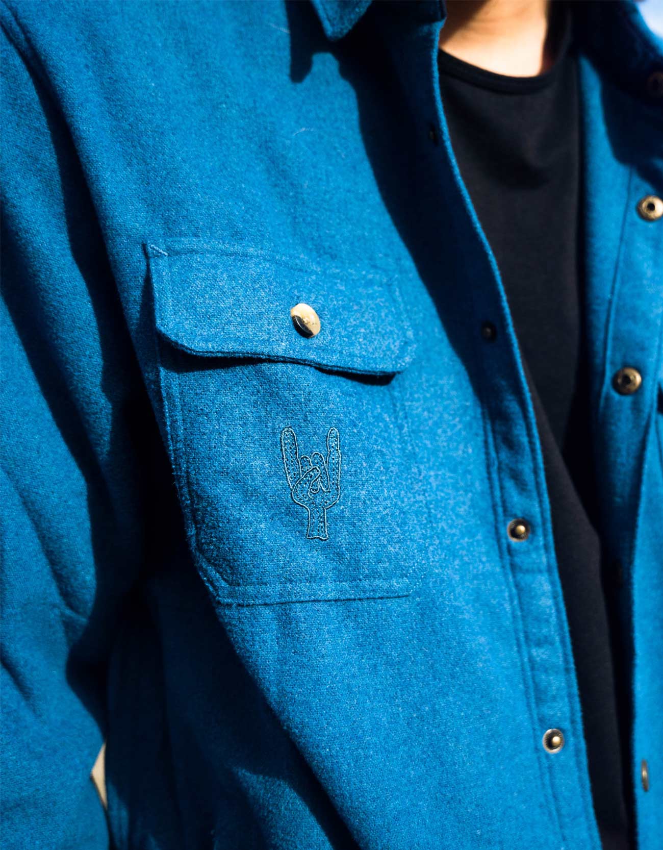 SNAP FRONT FLANNEL JACKET - GULF COAST