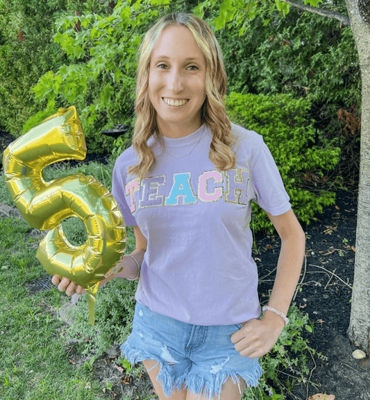 'Teach' Letter Patch T-Shirt