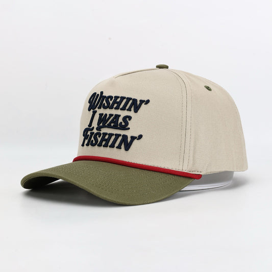 Wishin' I Was Fishin' Hat in Tri Color