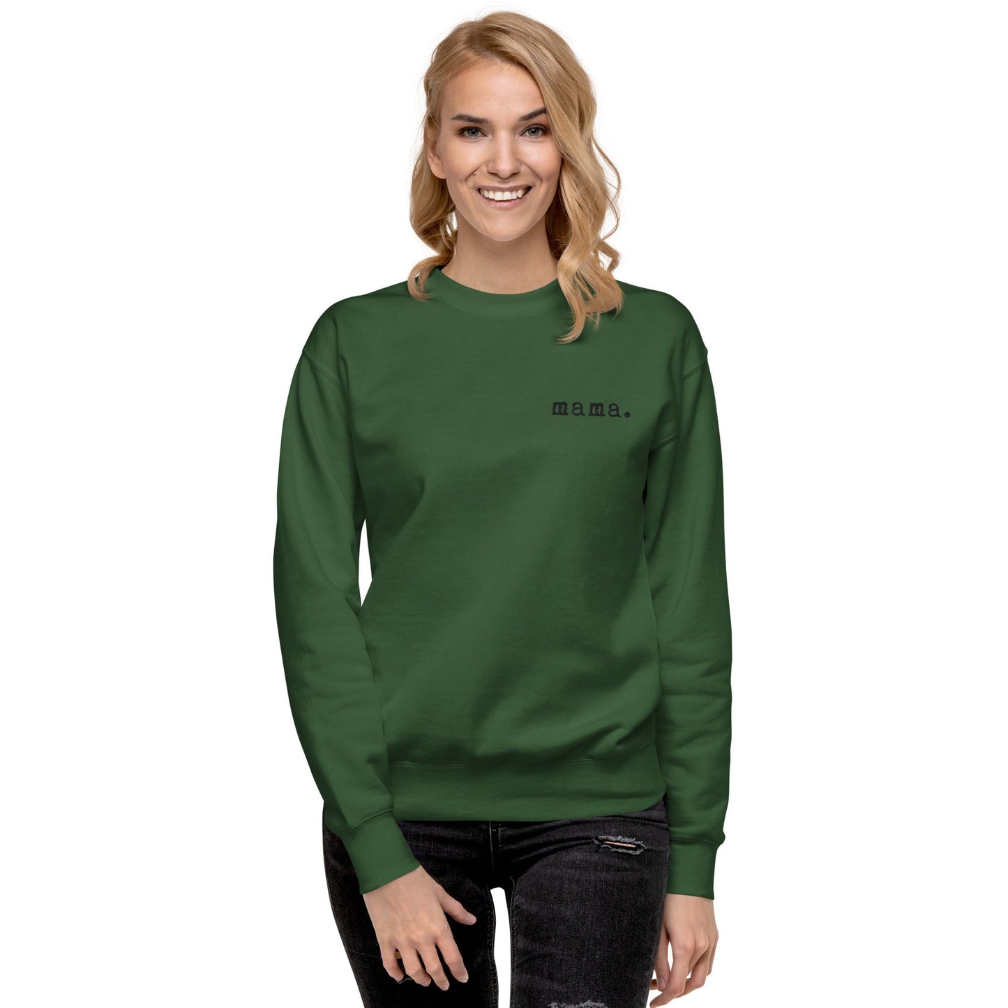 Mama. Embroidered | Premium Adult Sweatshirt