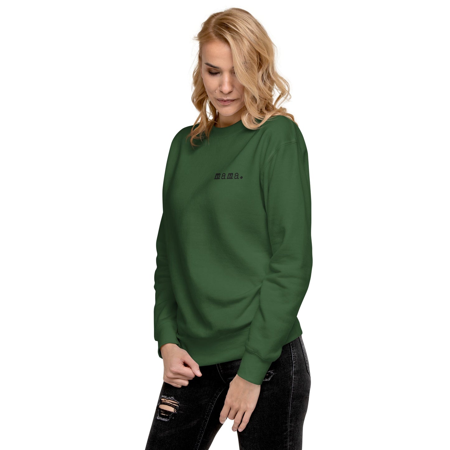 Mama. Embroidered | Premium Adult Sweatshirt