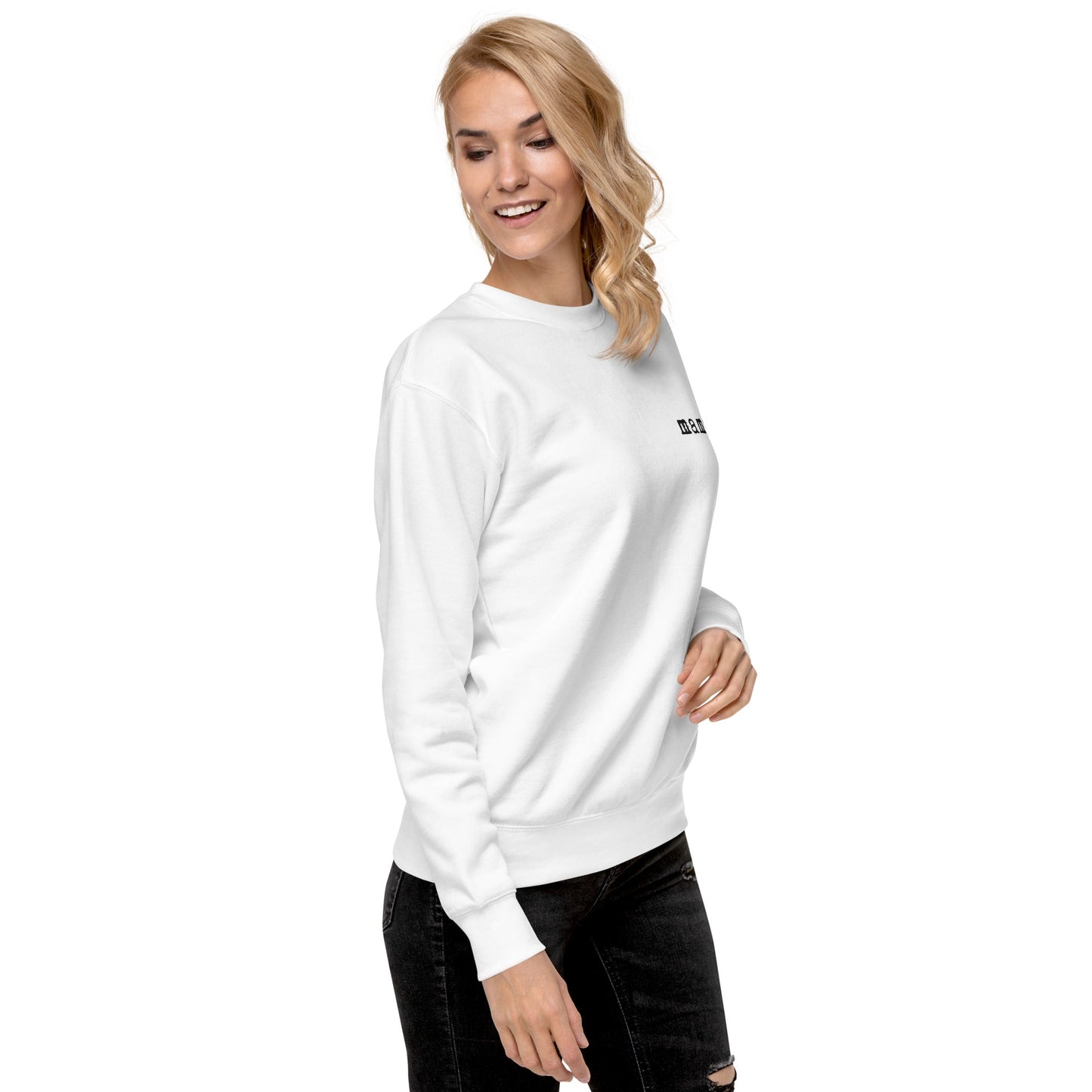 Mama. Embroidered | Premium Adult Sweatshirt