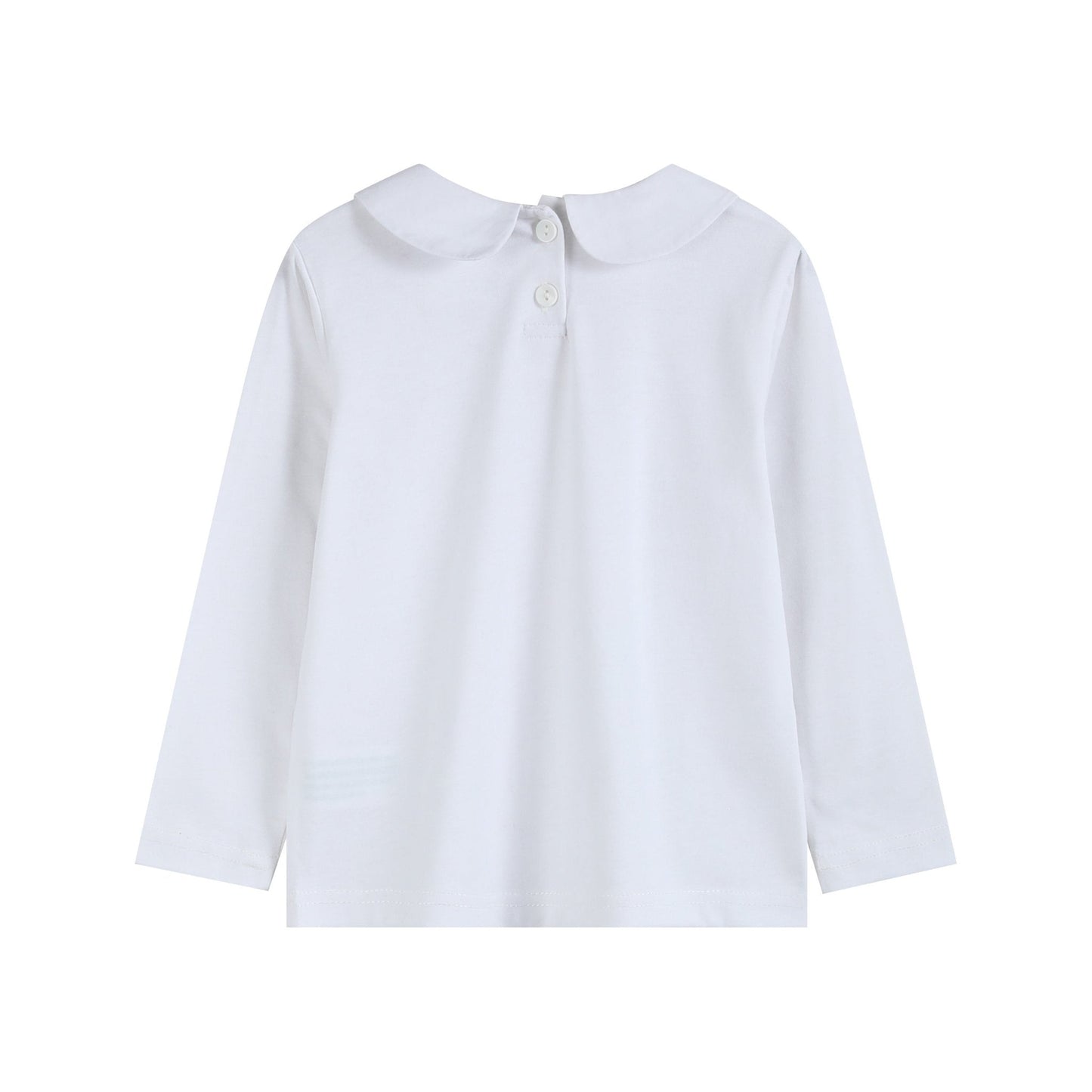 White Cotton Santa Collared Shirt