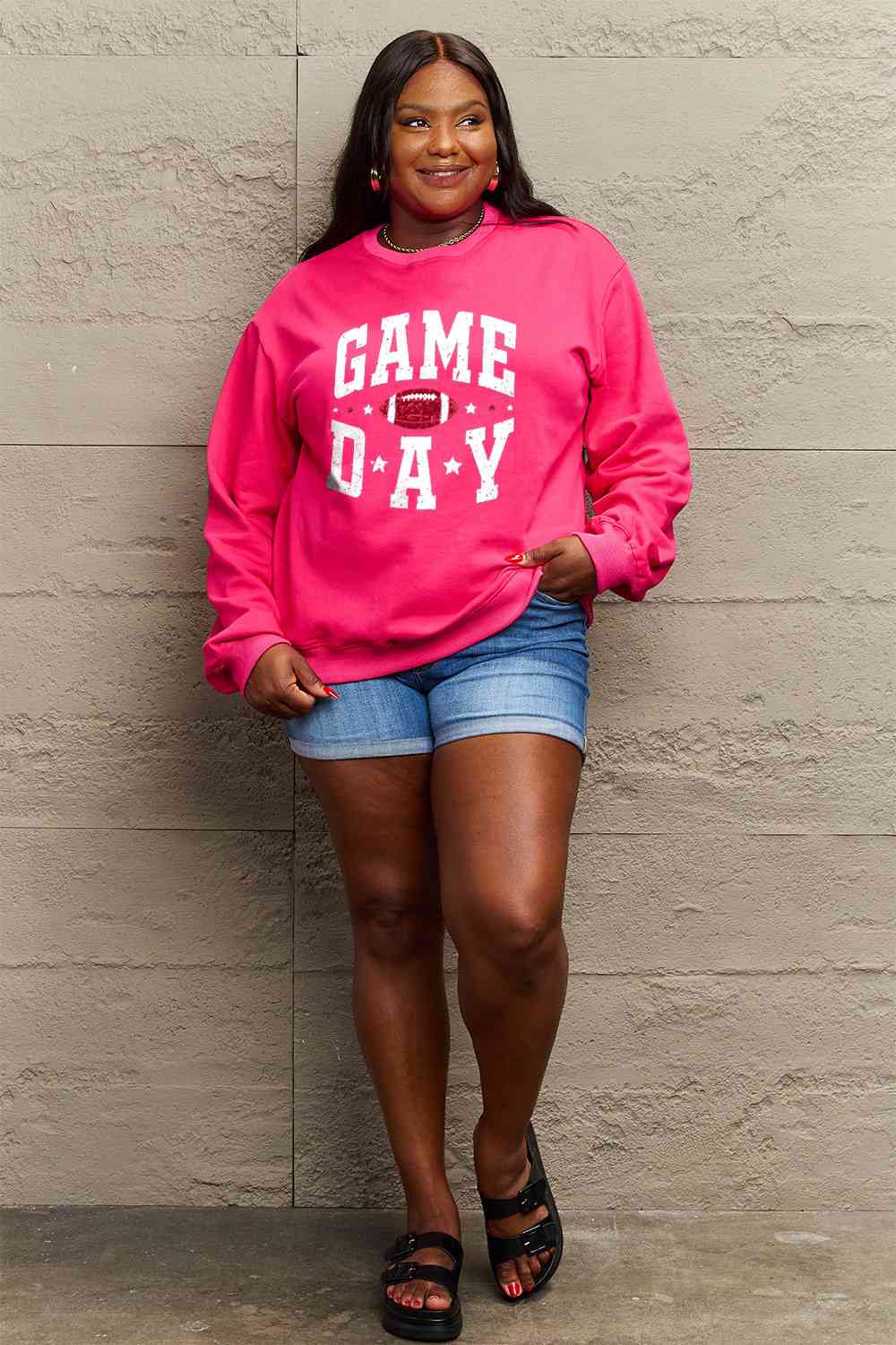 Simply Love Full Size GAME DAY Graphic Sweatshirt - 5 Colors!