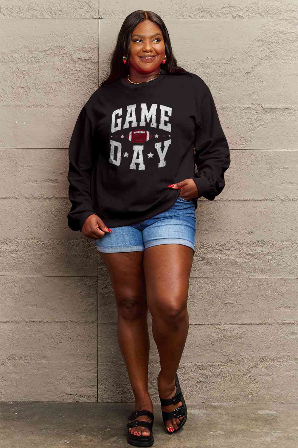 Simply Love Full Size GAME DAY Graphic Sweatshirt - 5 Colors!