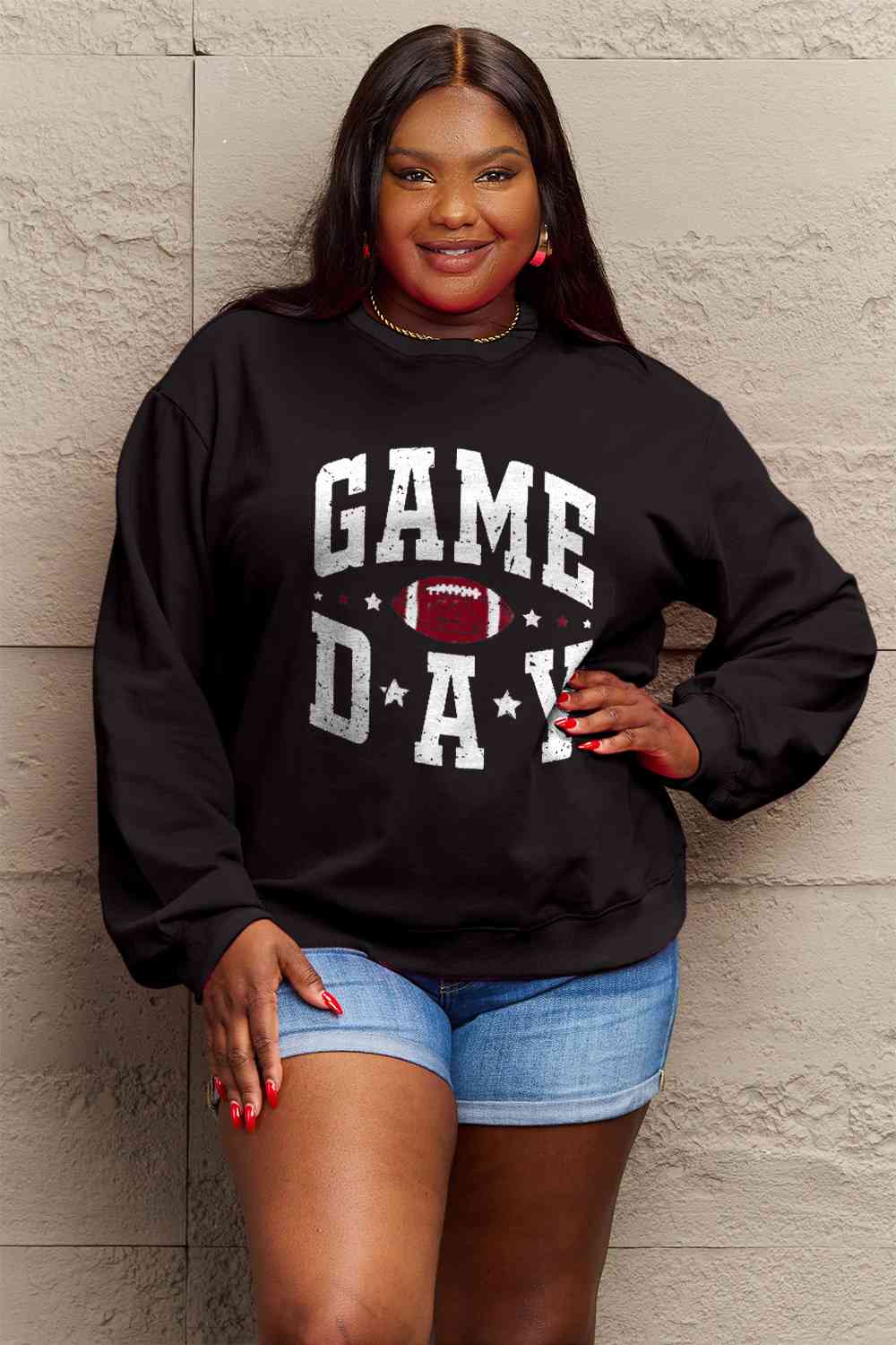 Simply Love Full Size GAME DAY Graphic Sweatshirt - 5 Colors!