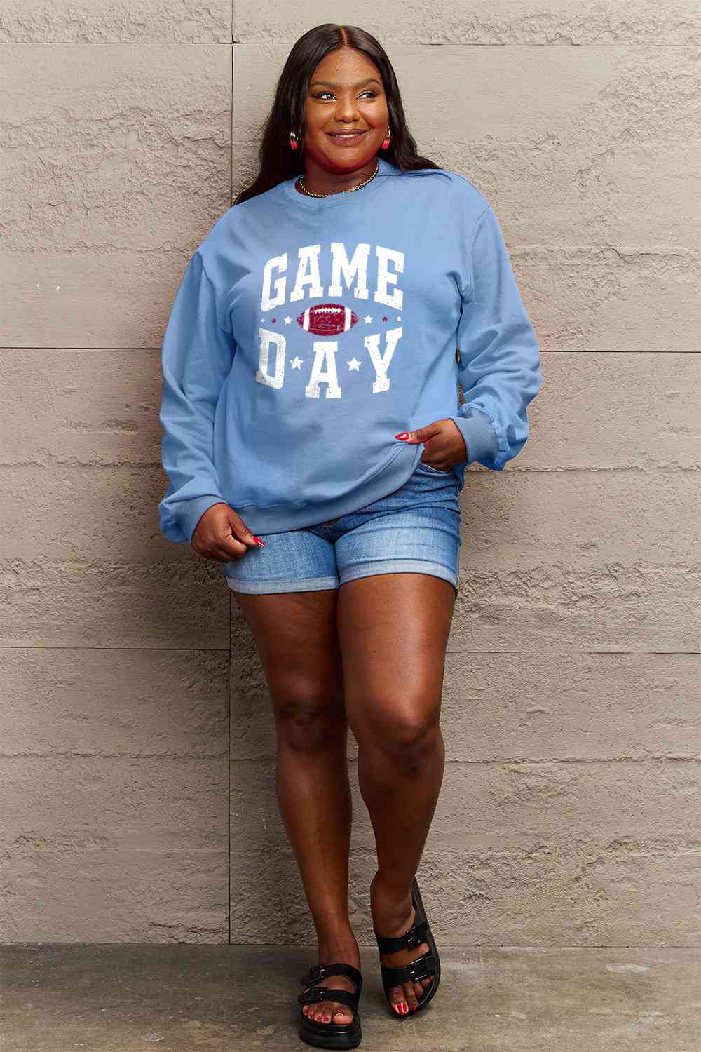 Simply Love Full Size GAME DAY Graphic Sweatshirt - 5 Colors!
