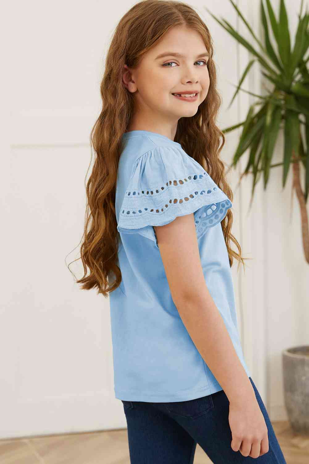 Girls Flutter Sleeve T-Shirt