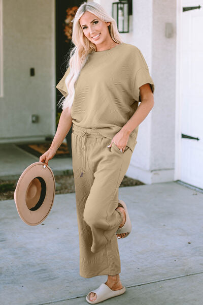 Cher Casual Top & Pant Full Size Set