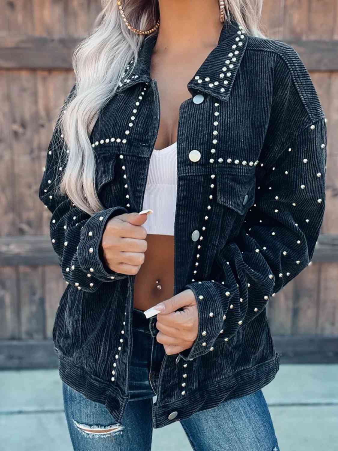 Studded Textured Jacket