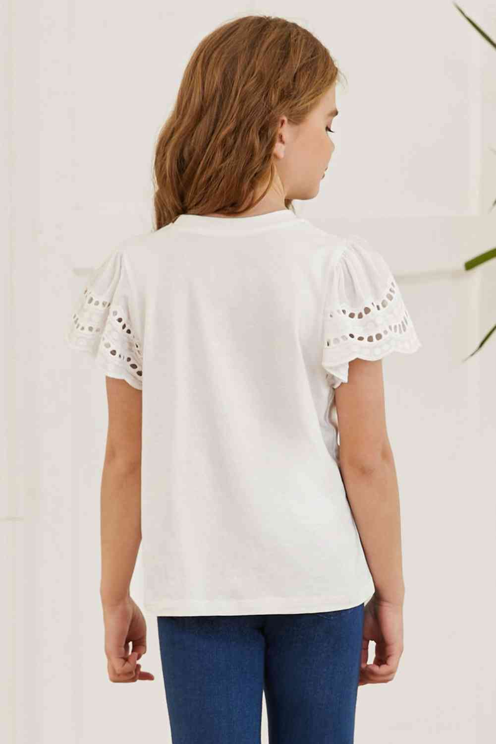 Girls Flutter Sleeve T-Shirt