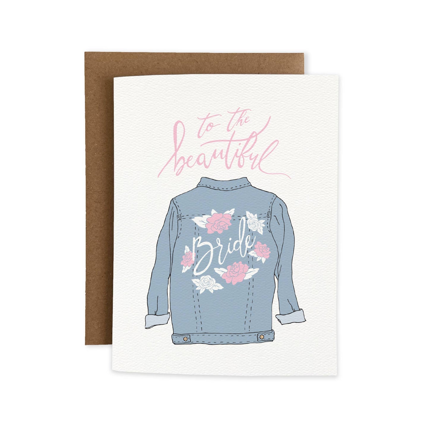 Denim Jacket Bride Greeting Card