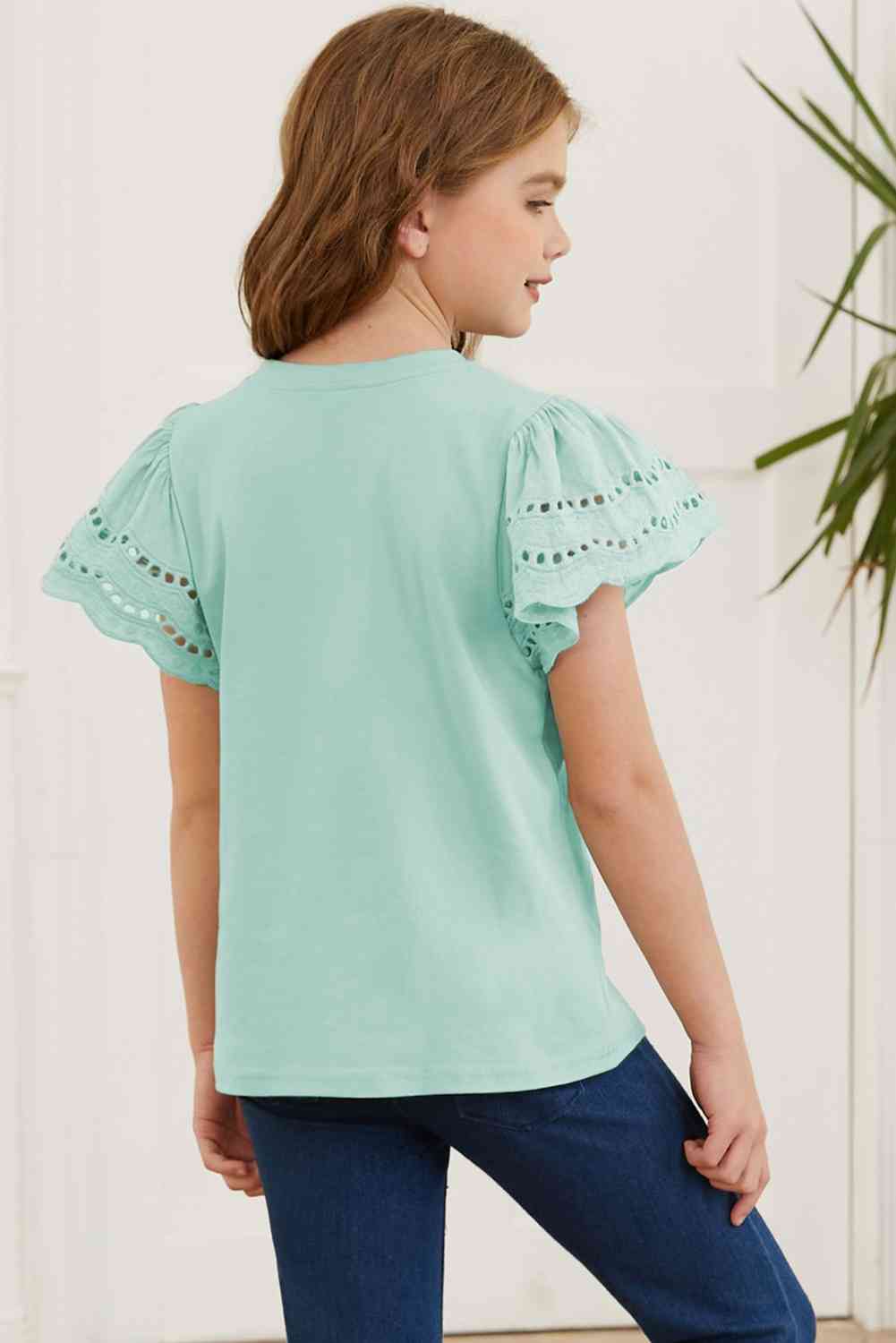 Girls Flutter Sleeve T-Shirt
