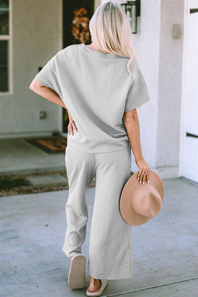 Cher Casual Top & Pant Full Size Set