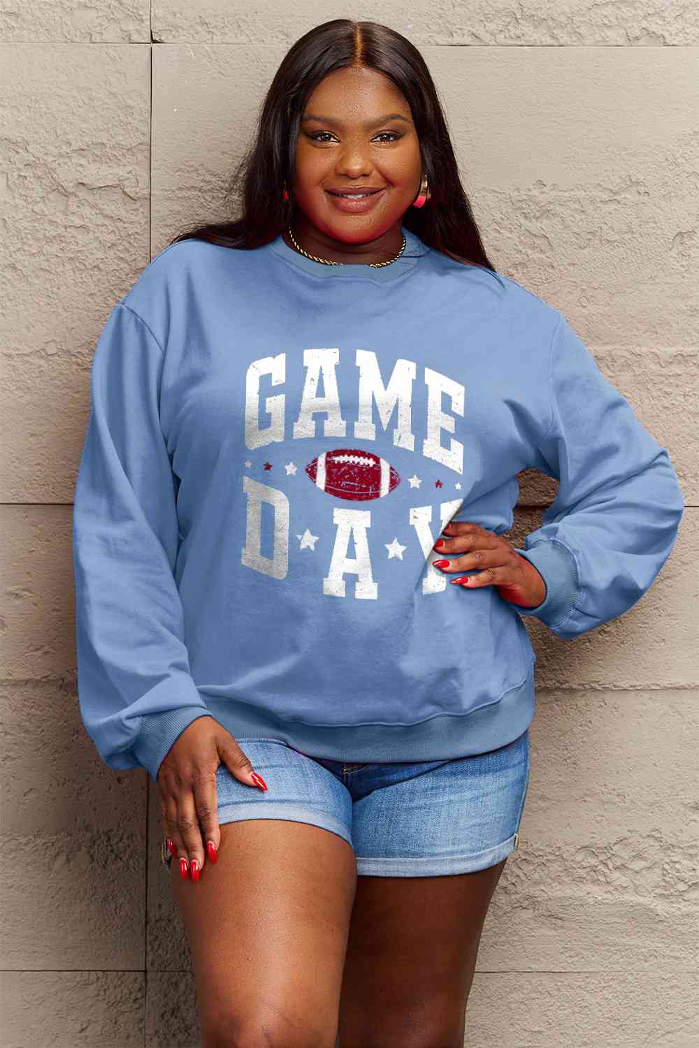 Simply Love Full Size GAME DAY Graphic Sweatshirt - 5 Colors!