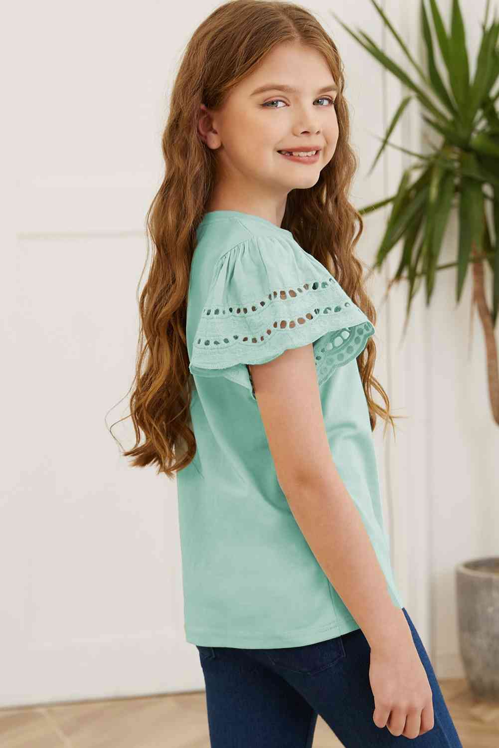 Girls Flutter Sleeve T-Shirt