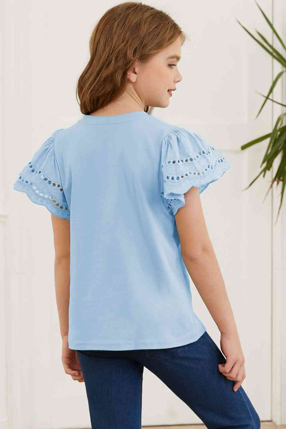 Girls Flutter Sleeve T-Shirt