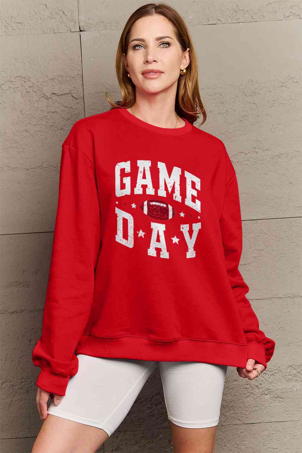 Simply Love Full Size GAME DAY Graphic Sweatshirt - 5 Colors!