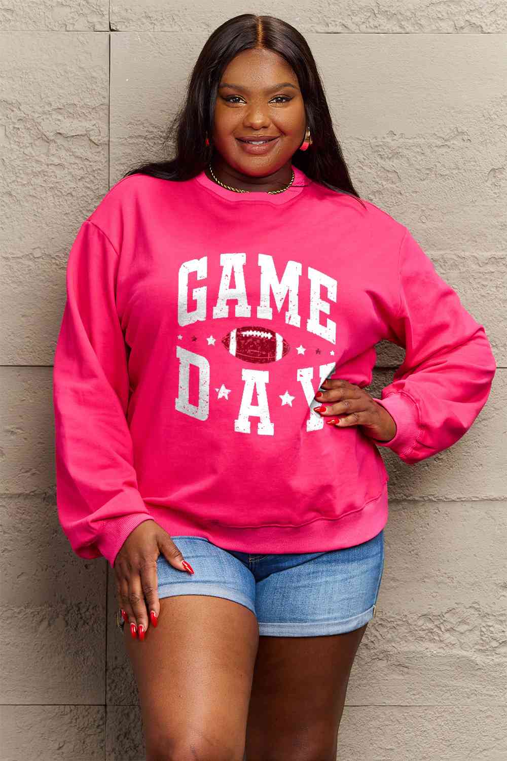 Simply Love Full Size GAME DAY Graphic Sweatshirt - 5 Colors!