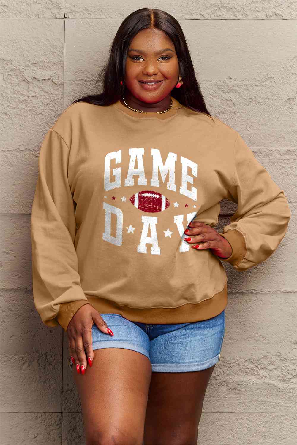 Simply Love Full Size GAME DAY Graphic Sweatshirt - 5 Colors!