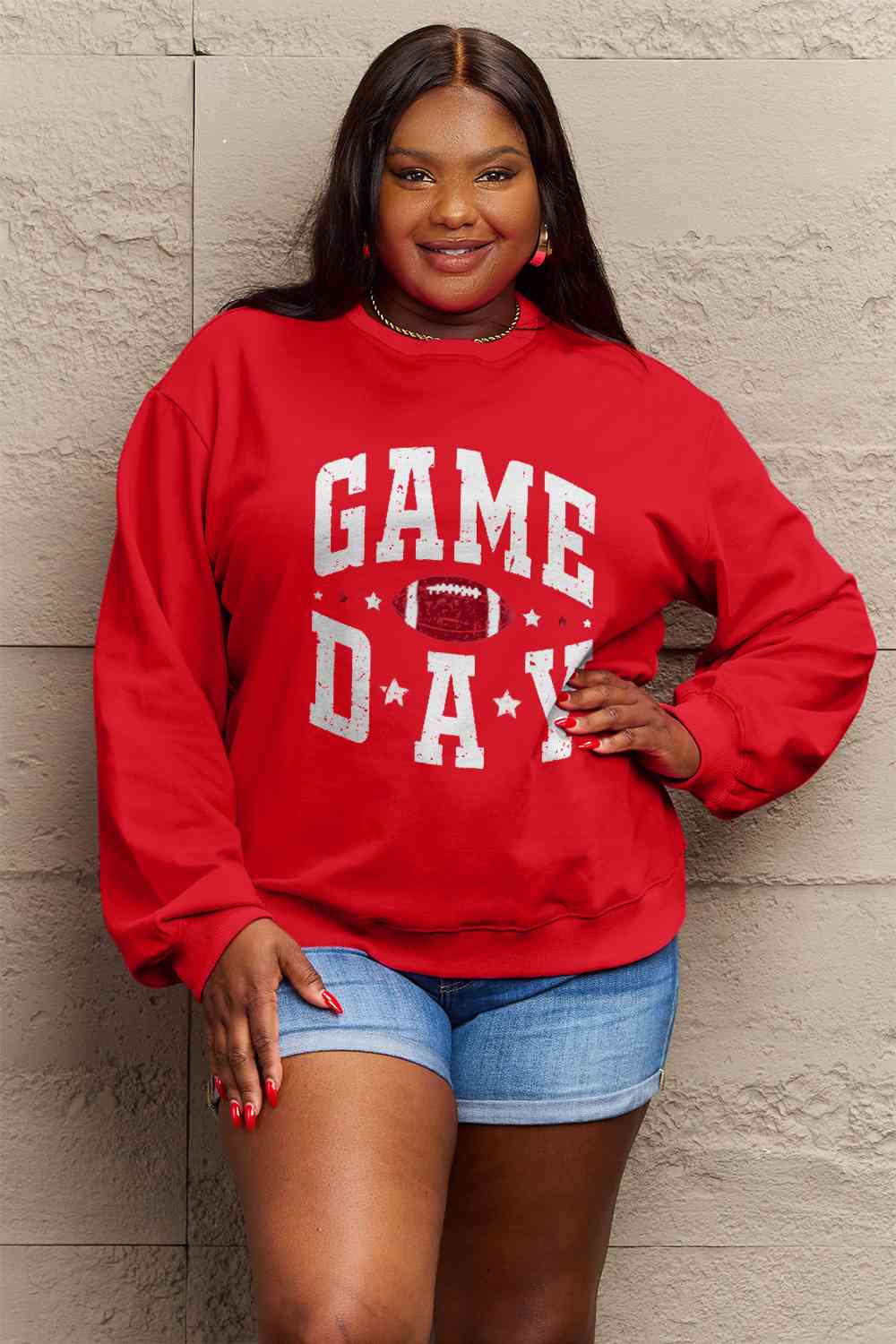 Simply Love Full Size GAME DAY Graphic Sweatshirt - 5 Colors!
