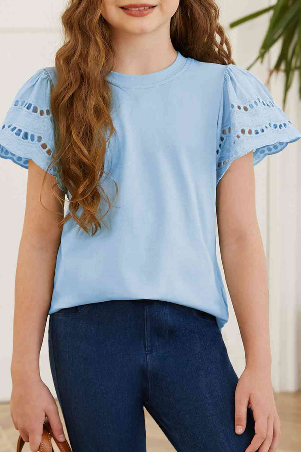 Girls Flutter Sleeve T-Shirt