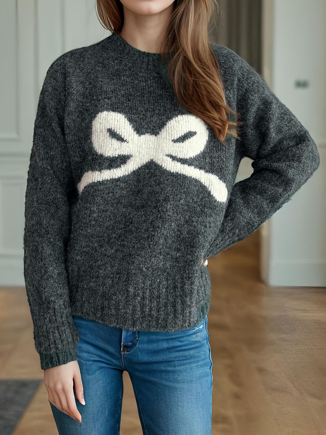 Bow Sweater - 4 Color Options