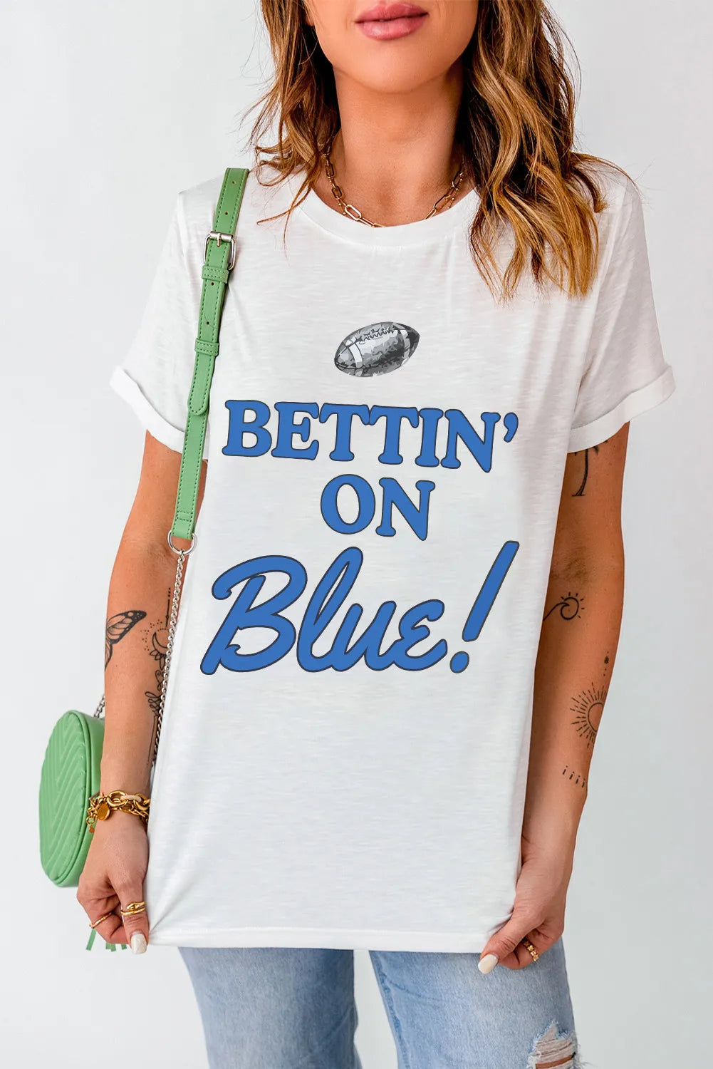 Bettin On Game Day T-Shirt - Blue & Red