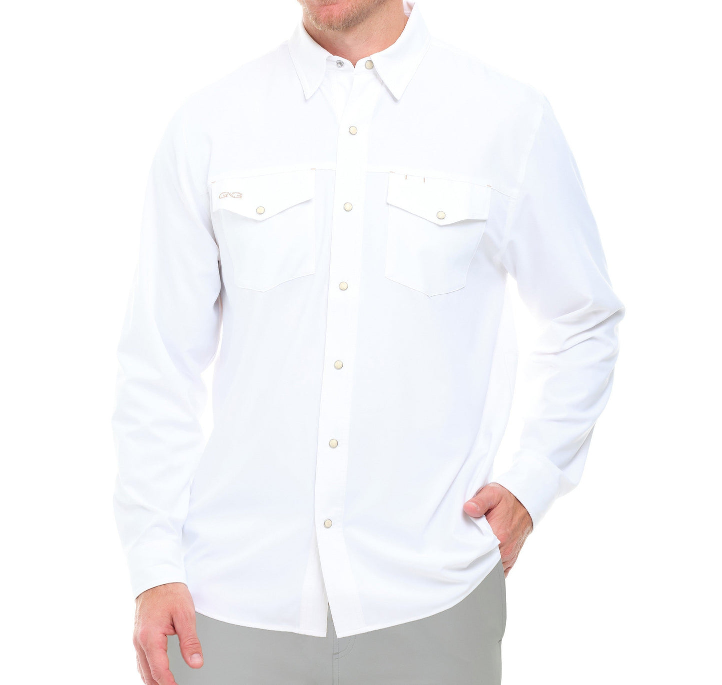 White StockYard Shirt | Long Sleeve
