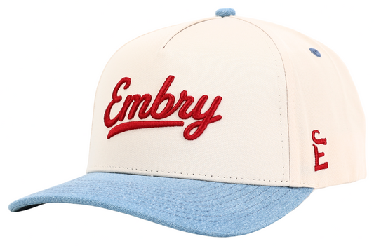 Cream/Denim - 3D Logo