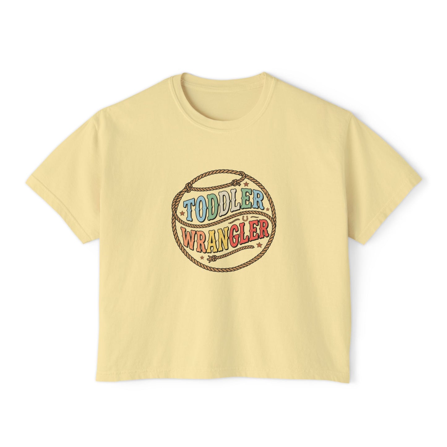 Toddler Wrangler Women's Boxy Tee – Western Rope Graphic Top