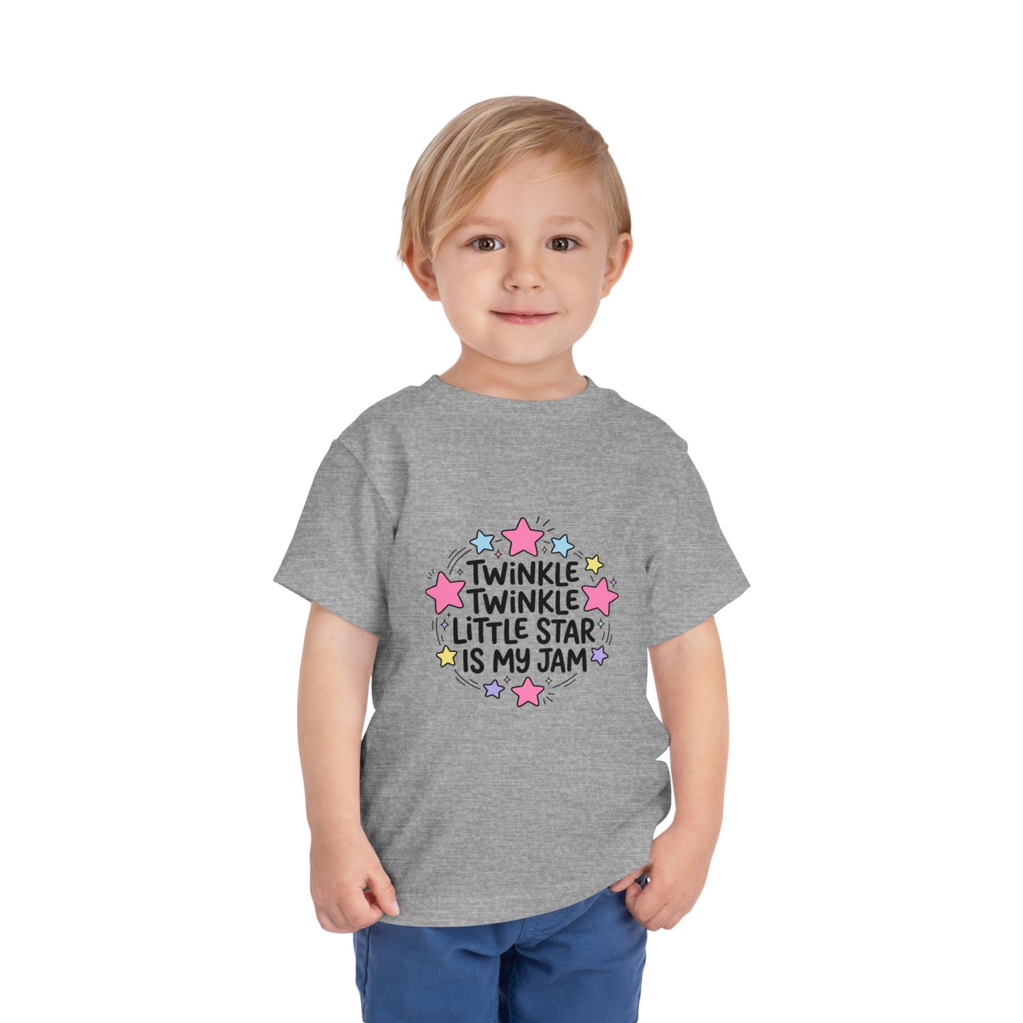 Toddler Tee — "Twinkle Twinkle Little Star Is My Jam" Cute Starry Graphic