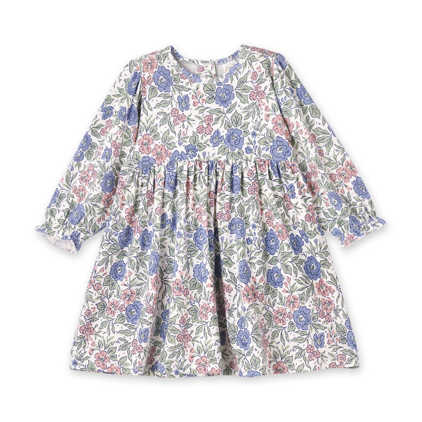 Vintage Floral Girls Dress - Soft Bamboo Jersey