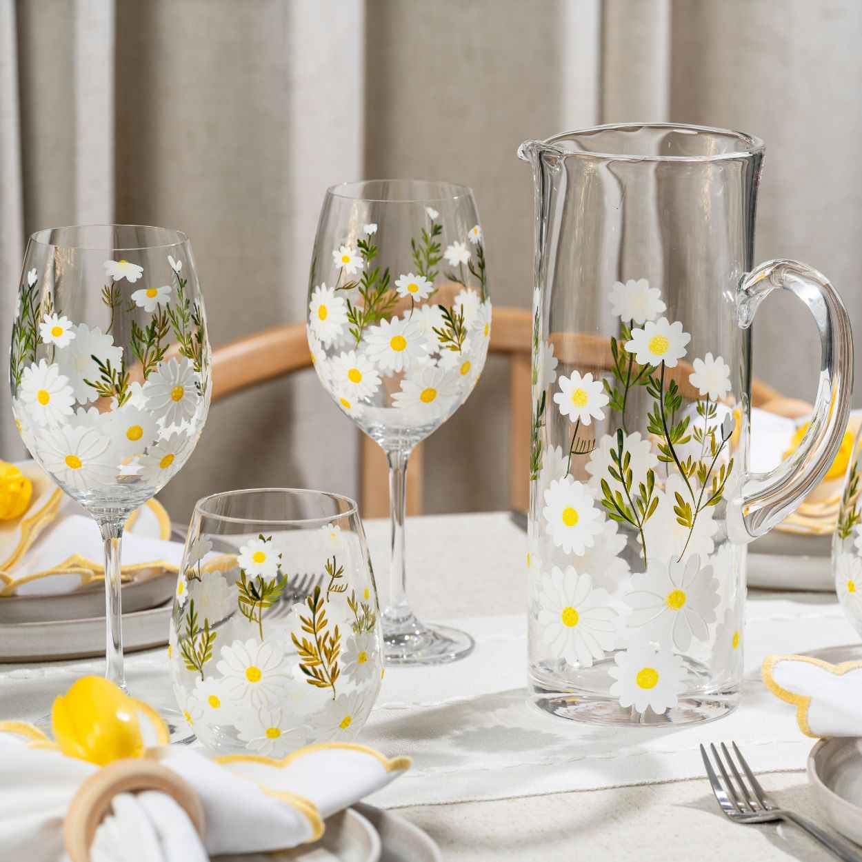 Painted Daisy Pitcher