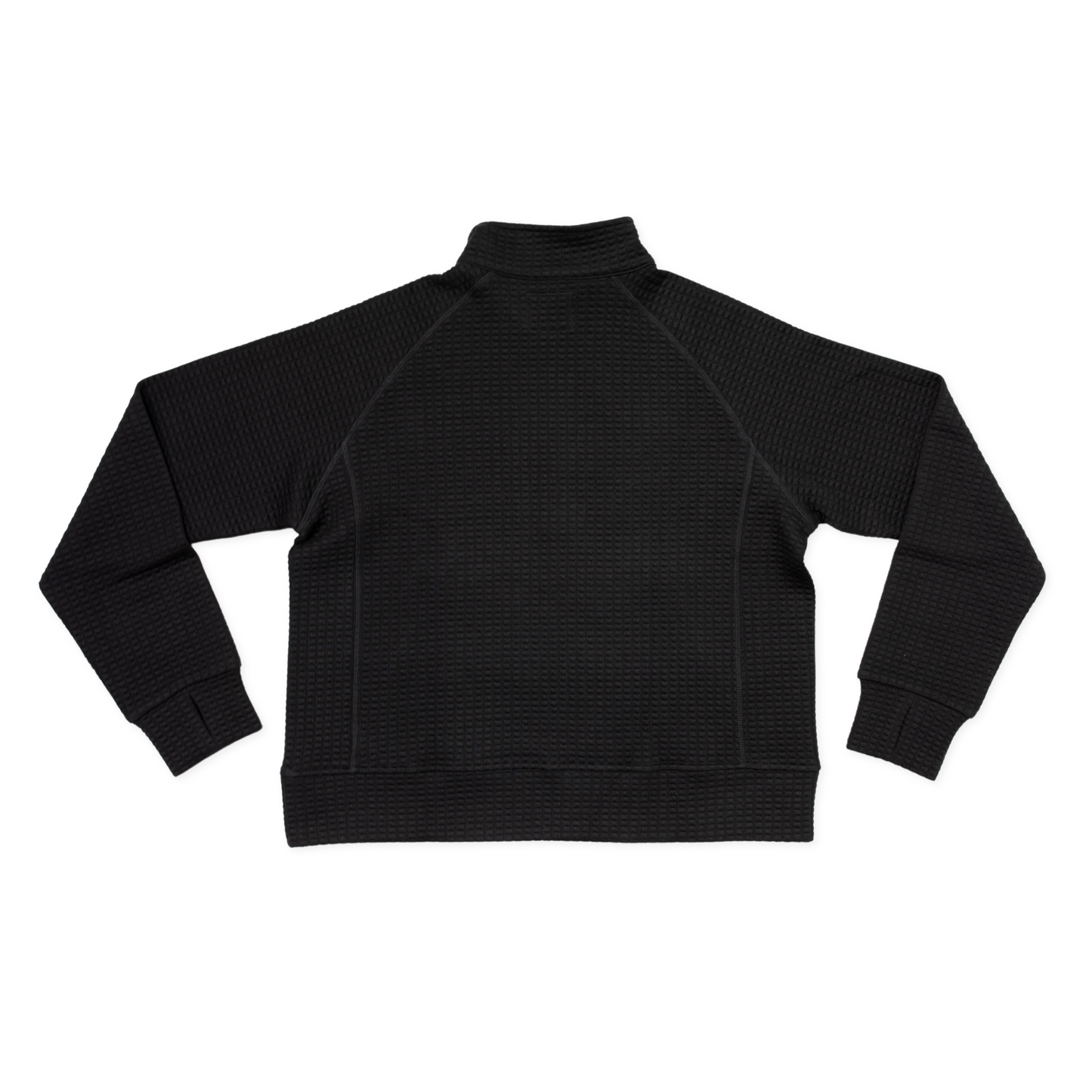 Women's Waffle 1/2 Zip (Black)