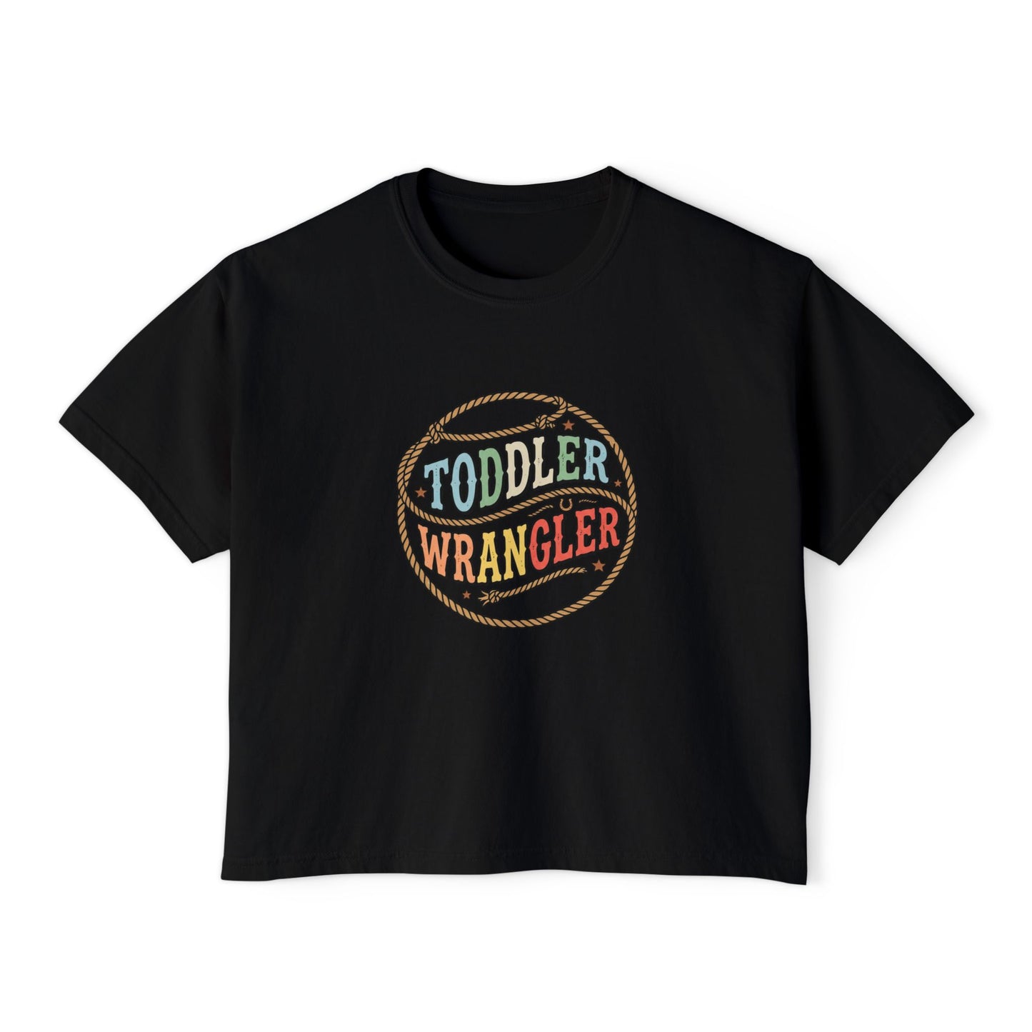 Toddler Wrangler Women's Boxy Tee – Western Rope Graphic Top