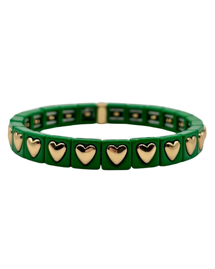 The Colored Bubble Heart Bracelet