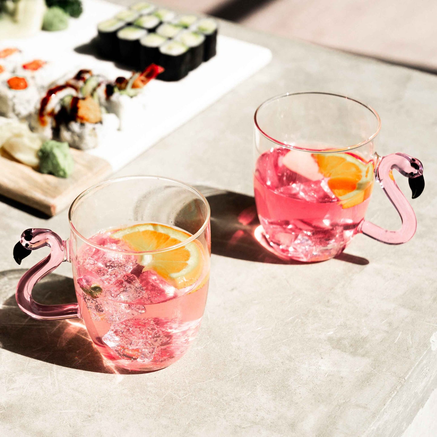 3D Flamingo Glass Mugs