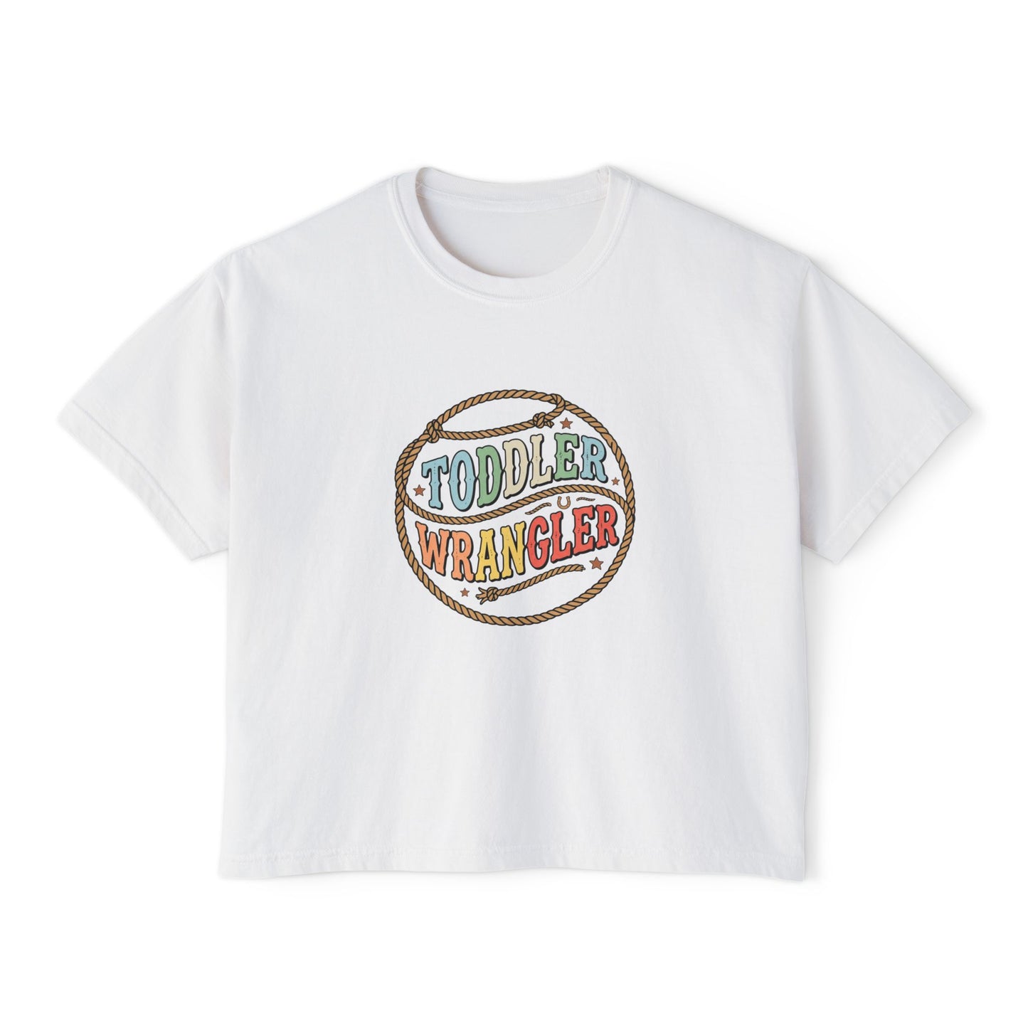 Toddler Wrangler Women's Boxy Tee – Western Rope Graphic Top
