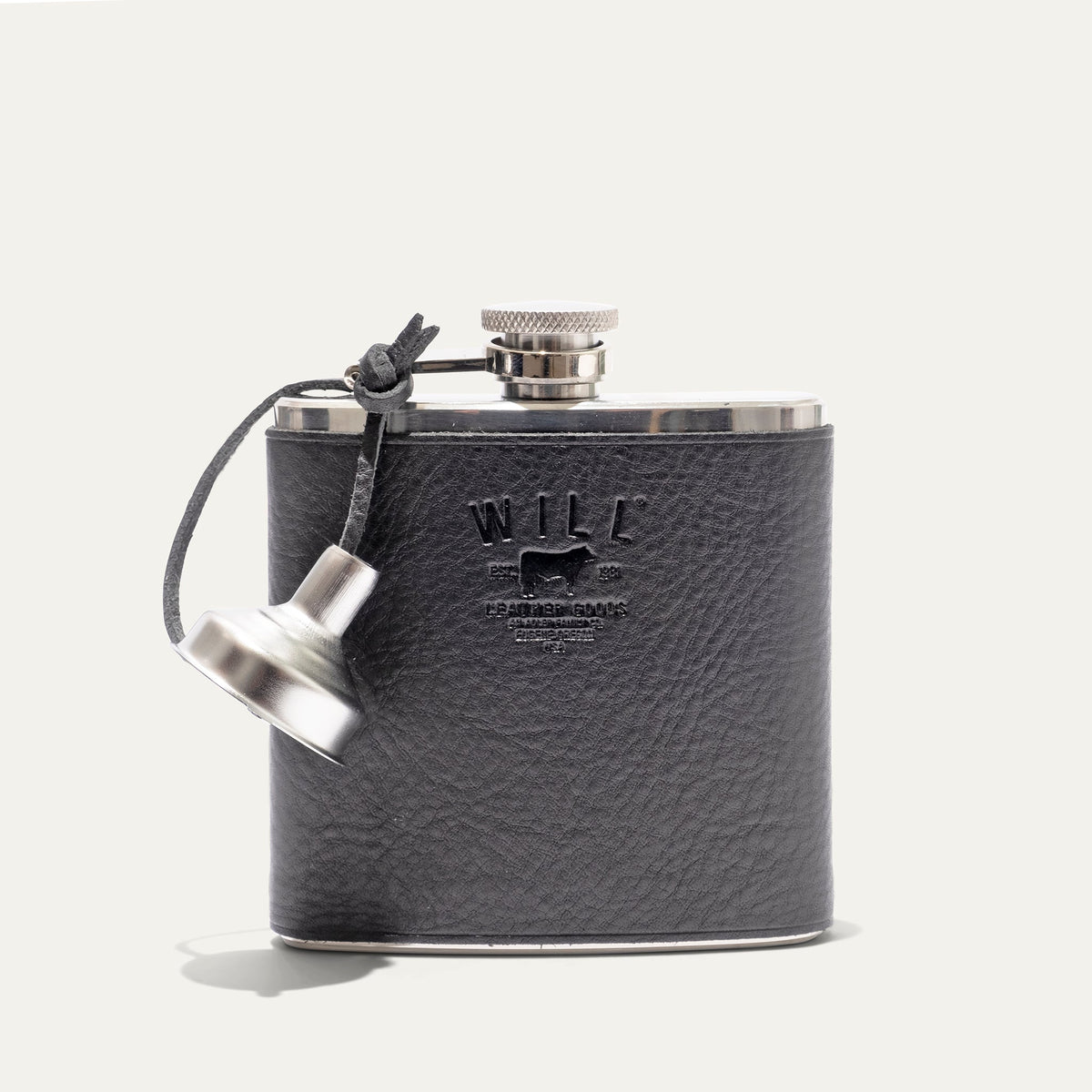 Leather & Stainless Steel Flask