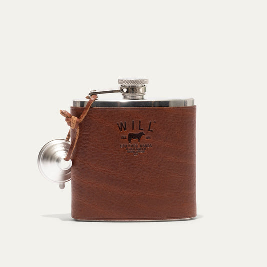 Leather & Stainless Steel Flask