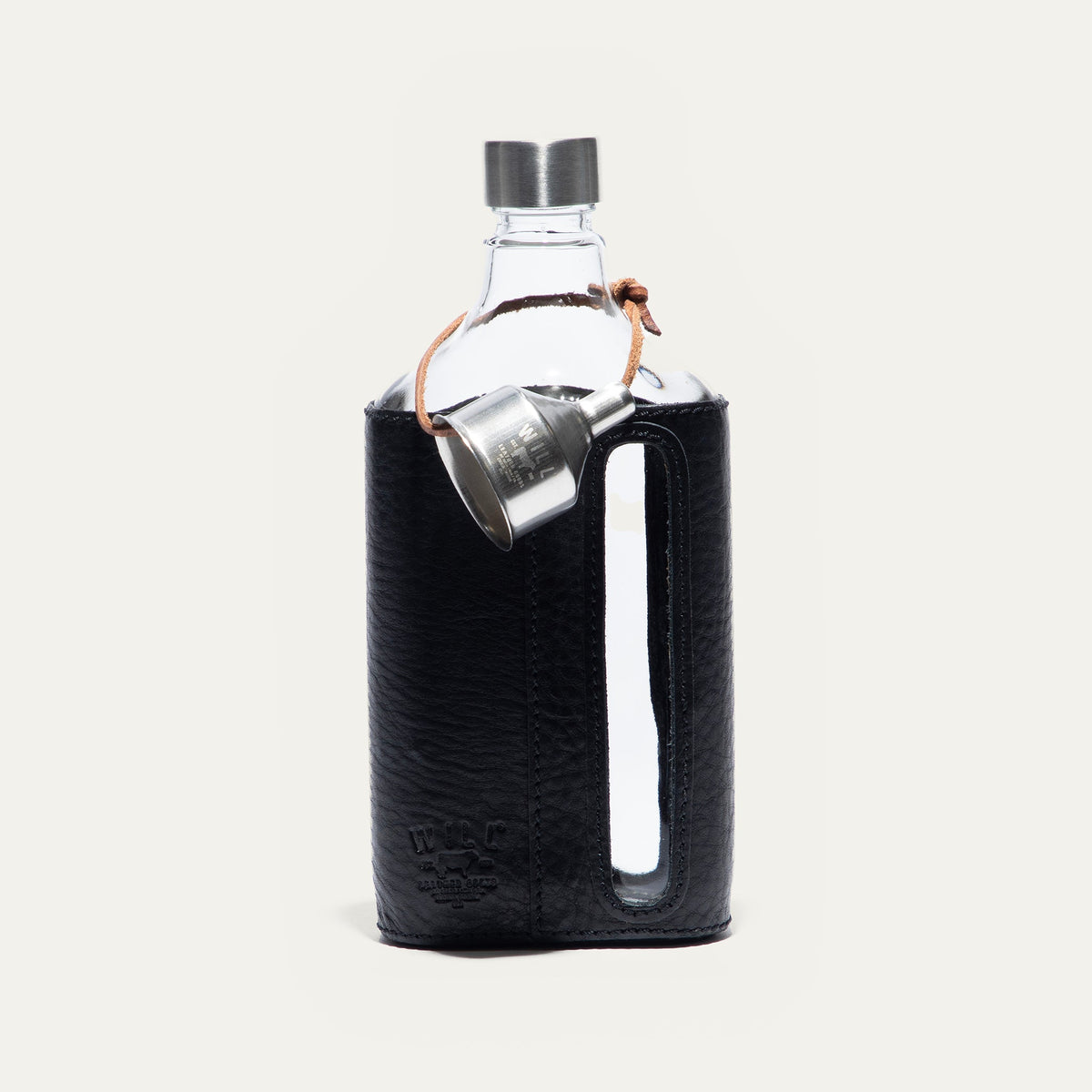 Glass Leather Flask 375Ml
