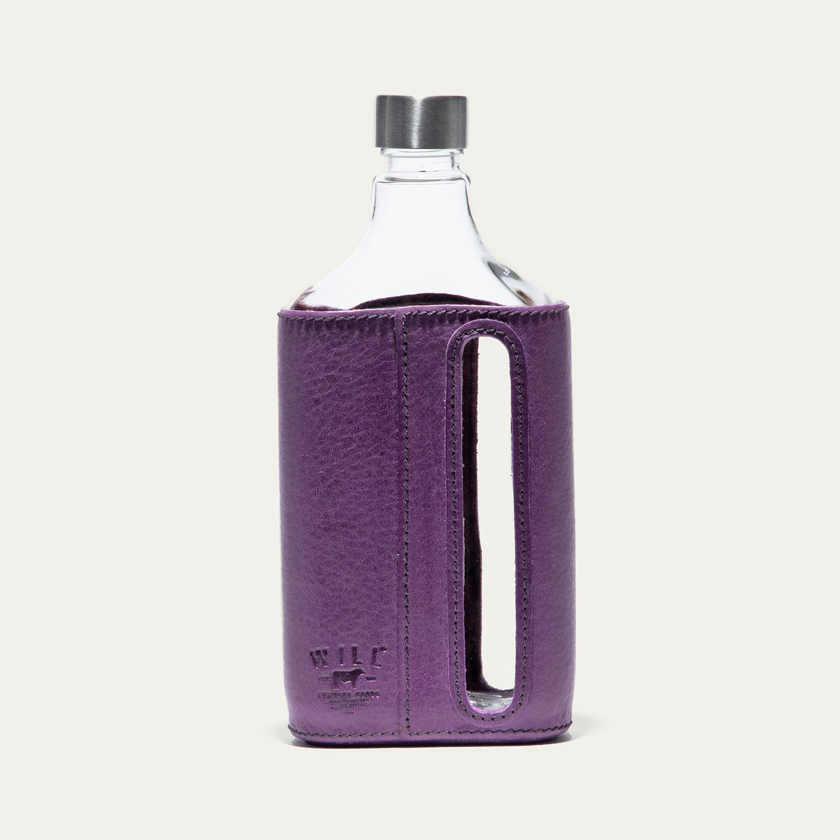 Glass Leather Flask 375Ml