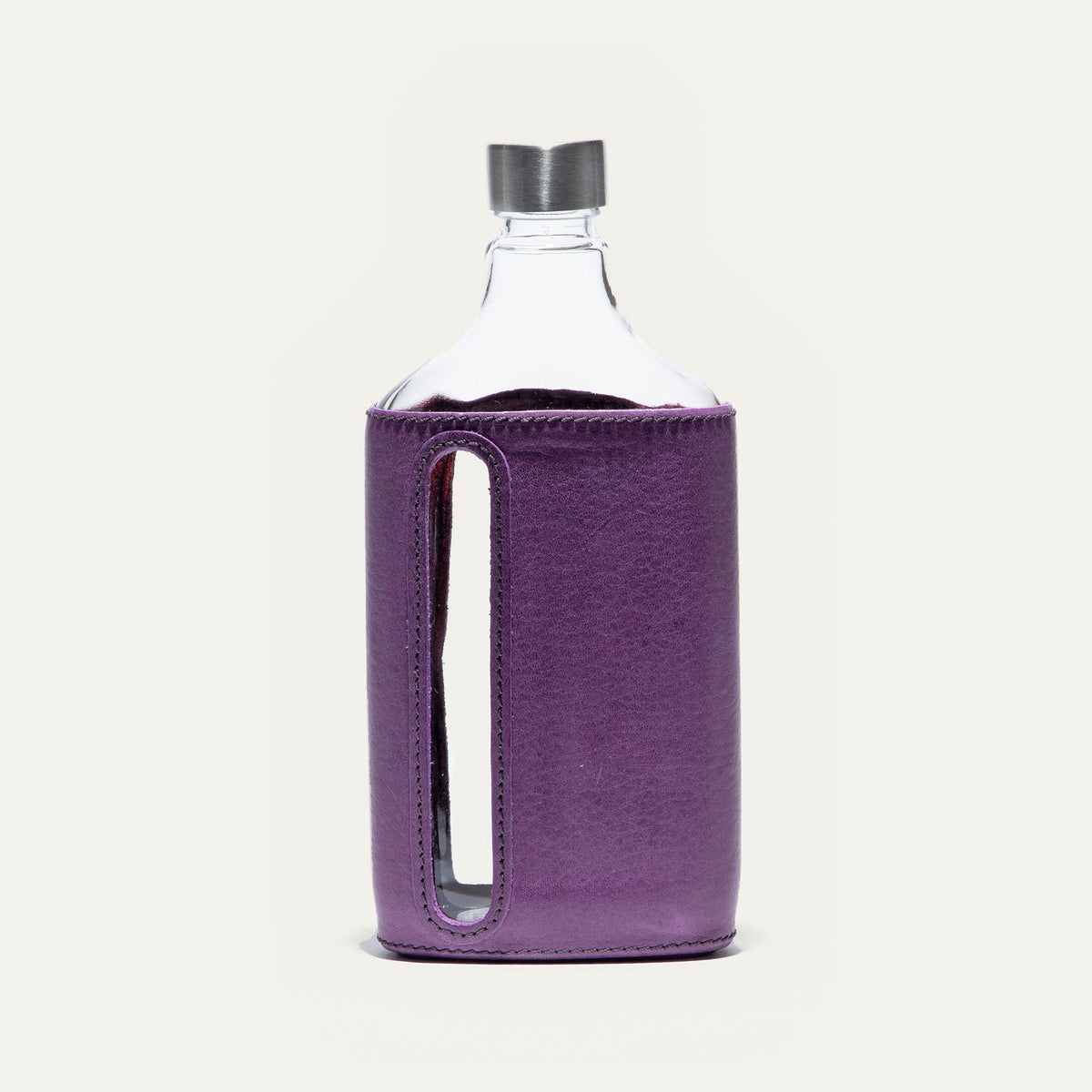 Glass Leather Flask 375Ml