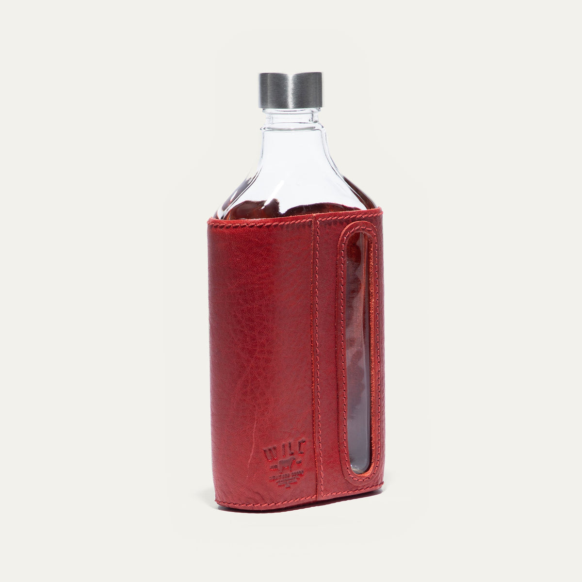 Glass Leather Flask 375Ml