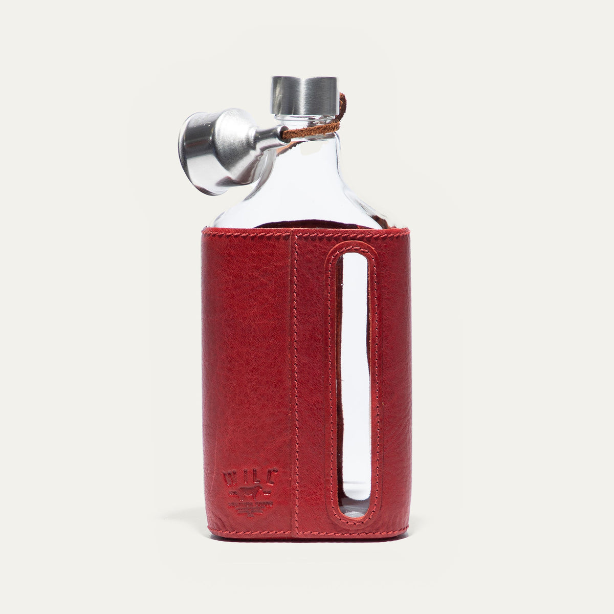 Glass Leather Flask 375Ml