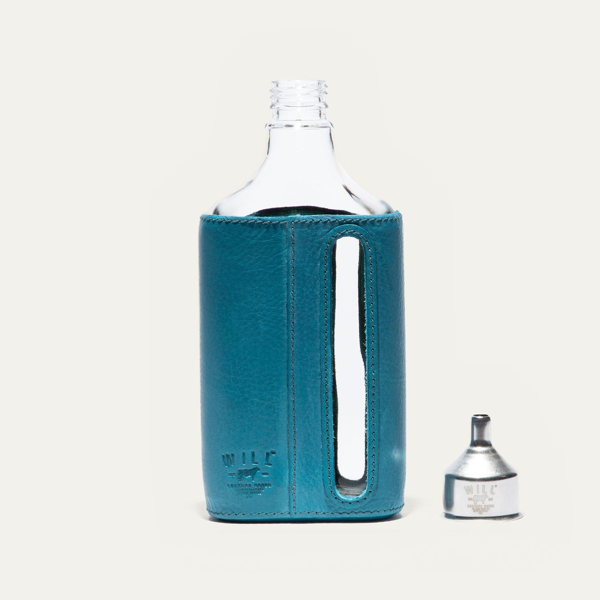 Glass Leather Flask 375Ml