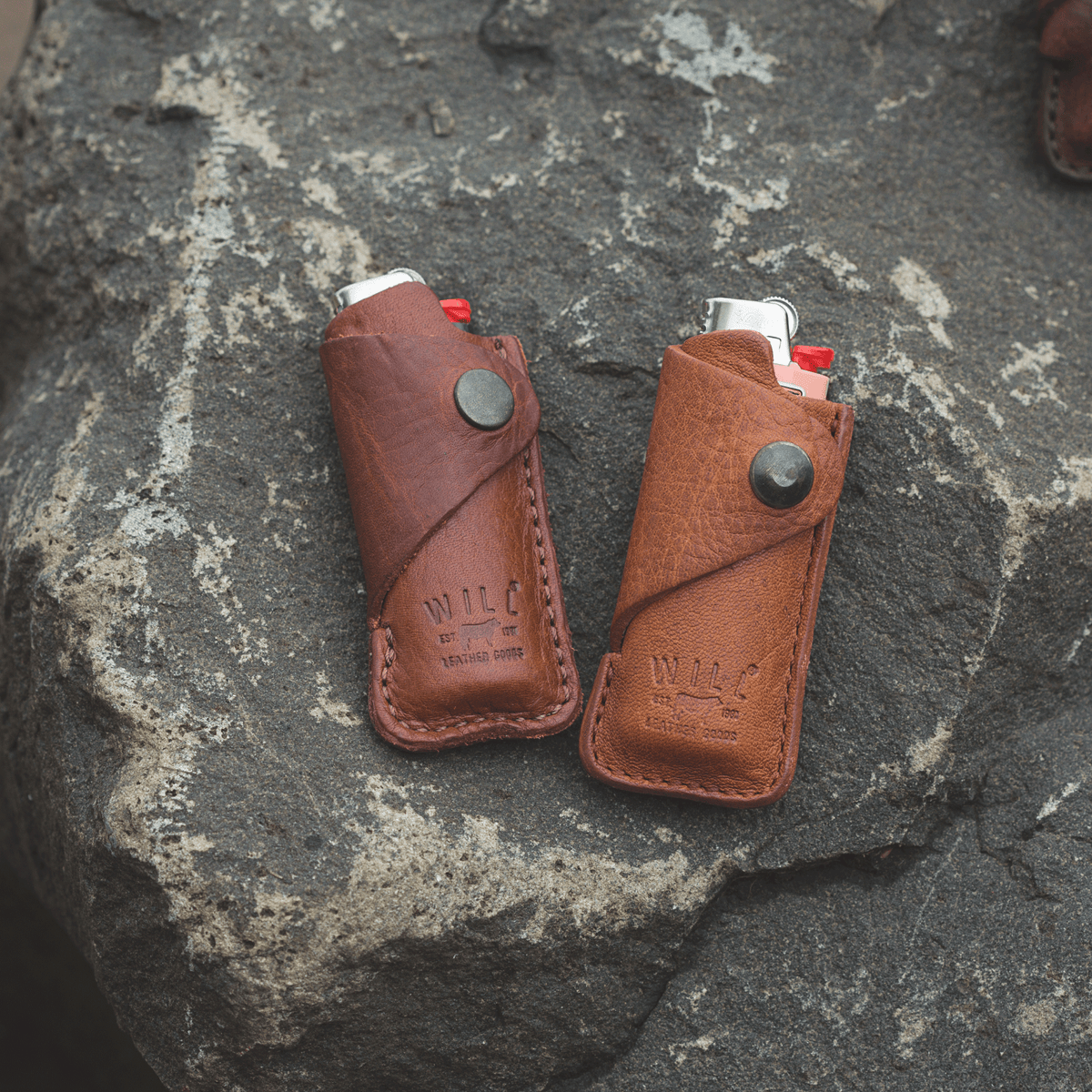 Leather Cover with Lighter